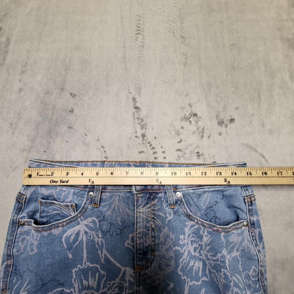 Style&co. Jeans Womens 10 Blue Straight Light Wash Floral Stretch - Picture 8 of 10